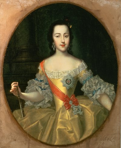 Portrait of Grand Duchess Yekatrina Alexeyevna, later Catherine II, c.1745 by Georg Christoph Grooth